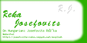 reka josefovits business card